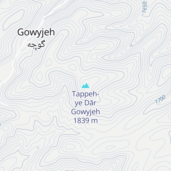 Map of Tappeh-ye Dār Gowyjeh