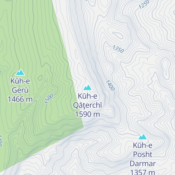Map of Kūh-e Qāţerchī