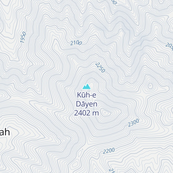Map of Kūh-e Dāyen