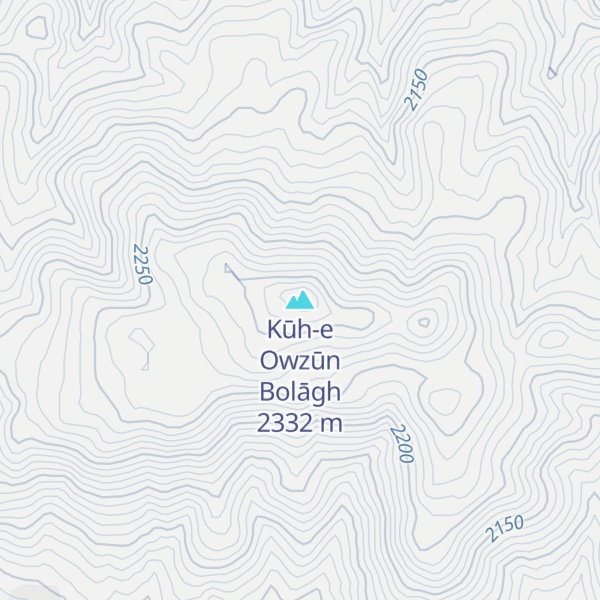 Map of Kūh-e Owzūn Bolāgh