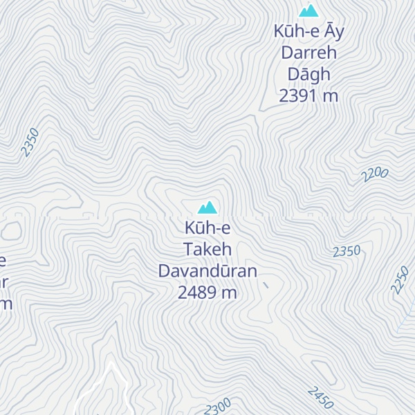 Map of Kūh-e Takeh Davandūran