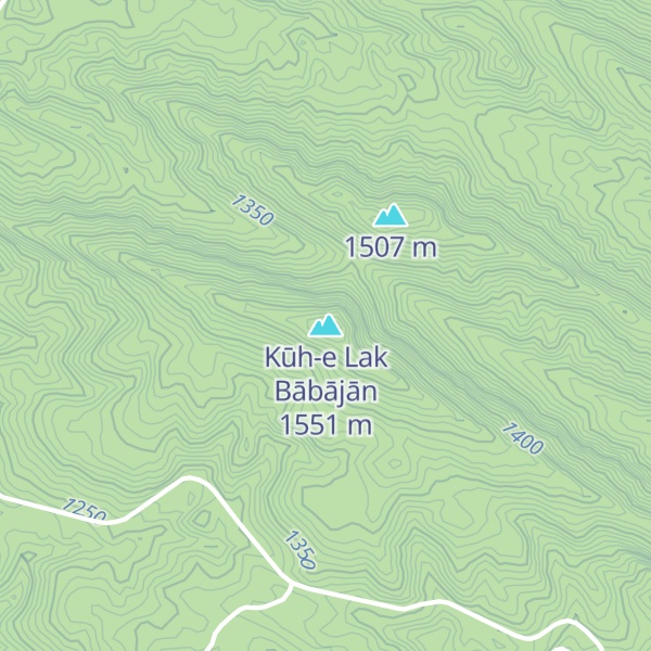 Map of Kūh-e Lak Bābājān