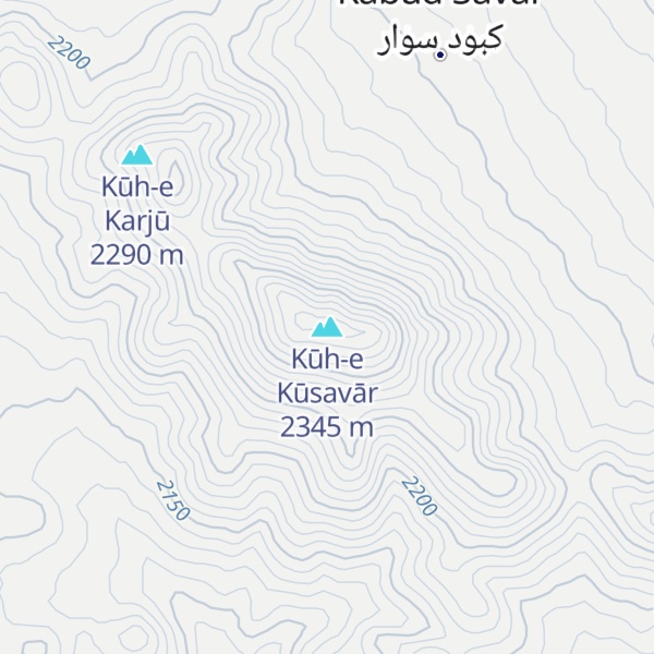 Map of Kūh-e Kūsavār