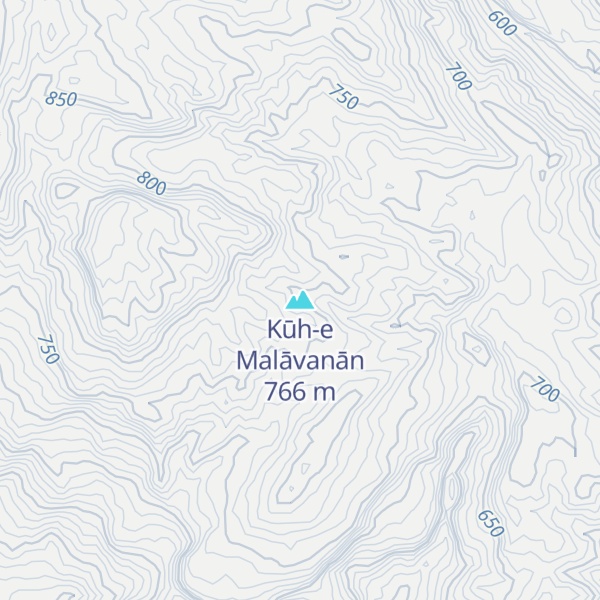 Map of Kūh-e Malāvanān