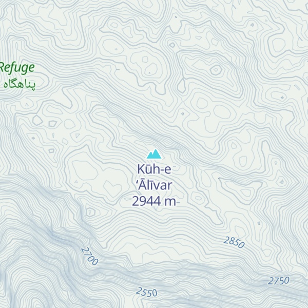 Map of Kūh-e ‘Ālīvar