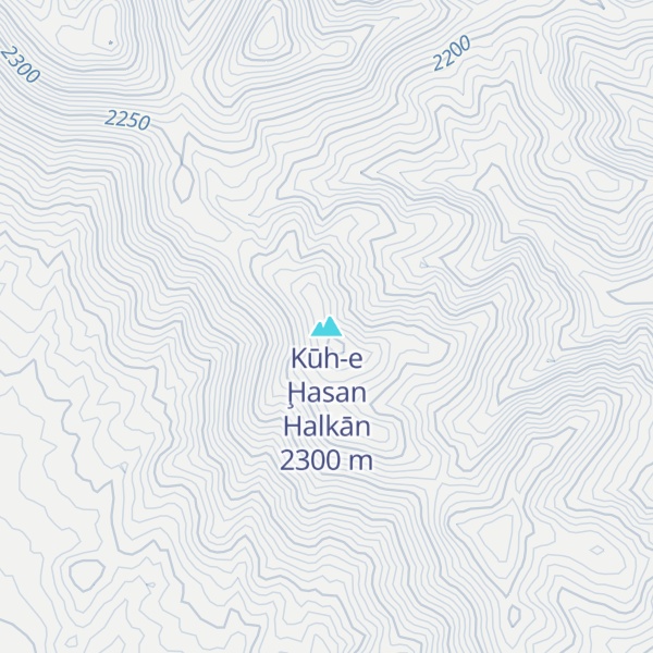 Map of Kūh-e Ḩasan Halkān