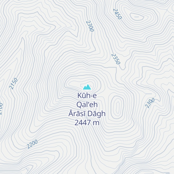 Map of Kūh-e Qal‘eh Ārāsī Dāgh