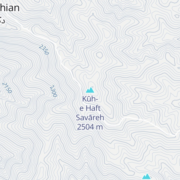 Map of Kūh-e Haft Savāreh