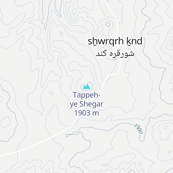 Map of Tappeh-ye Shegar