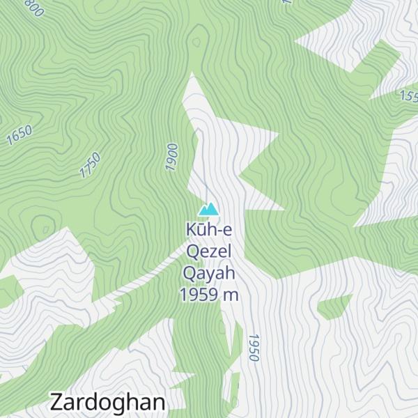 Map of Kūh-e Qezel Qayah