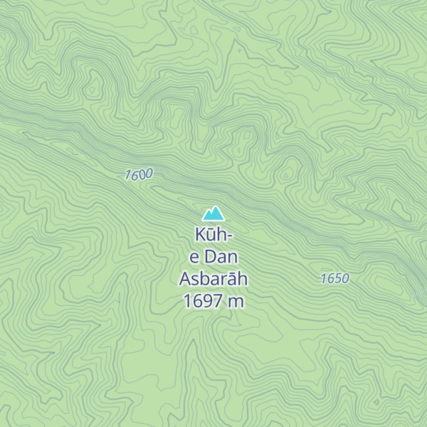 Map of Kūh-e Dan Asbarāh