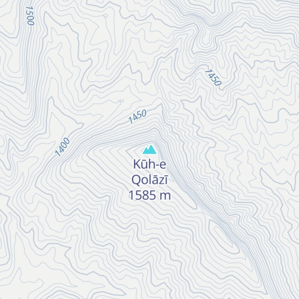 Map of Kūh-e Qolāzī