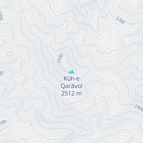 Map of Kūh-e Qarāvol