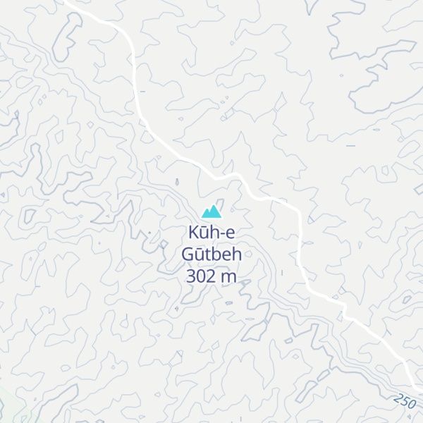 Map of Kūh-e Gūtbeh