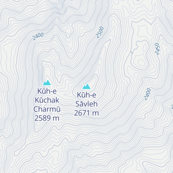 Map of Kūh-e Sāvleh