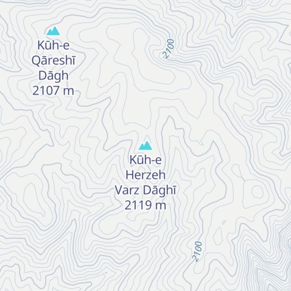 Map of Kūh-e Herzeh Varz Dāghī