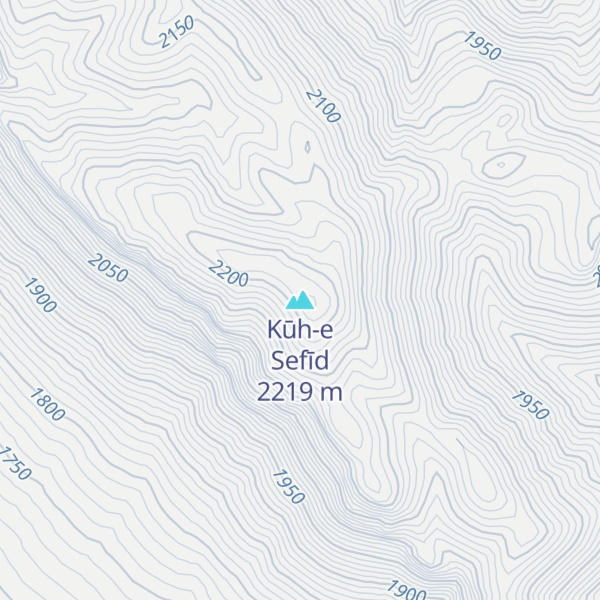 Map of Kūh-e Sefīd