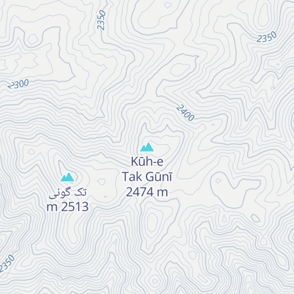 Map of Kūh-e Tak Gūnī
