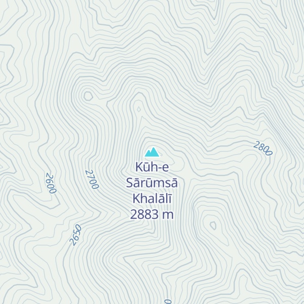 Map of Kūh-e Sārūmsā Khalālī