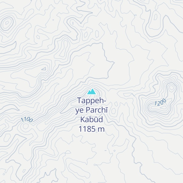 Map of Tappeh-ye Parchī Kabūd