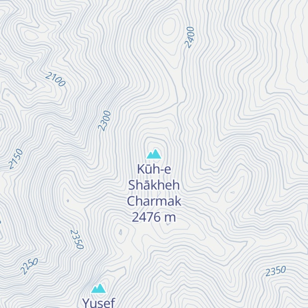 Map of Kūh-e Shākheh Charmak