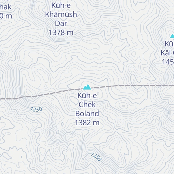 Map of Kūh-e Chek Boland