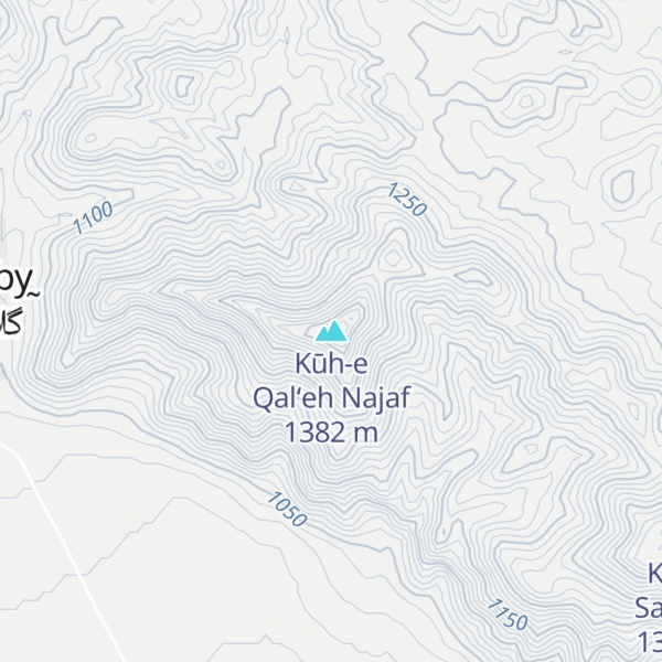 Map of Kūh-e Qal‘eh Najaf