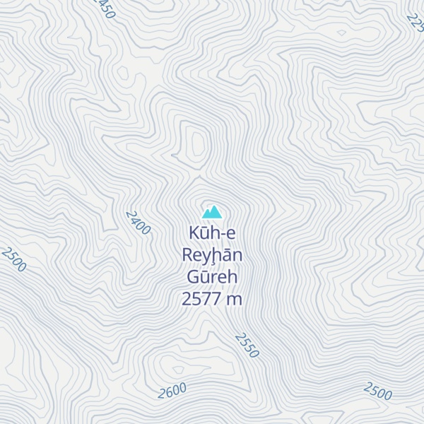 Map of Kūh-e Reyḩān Gūreh