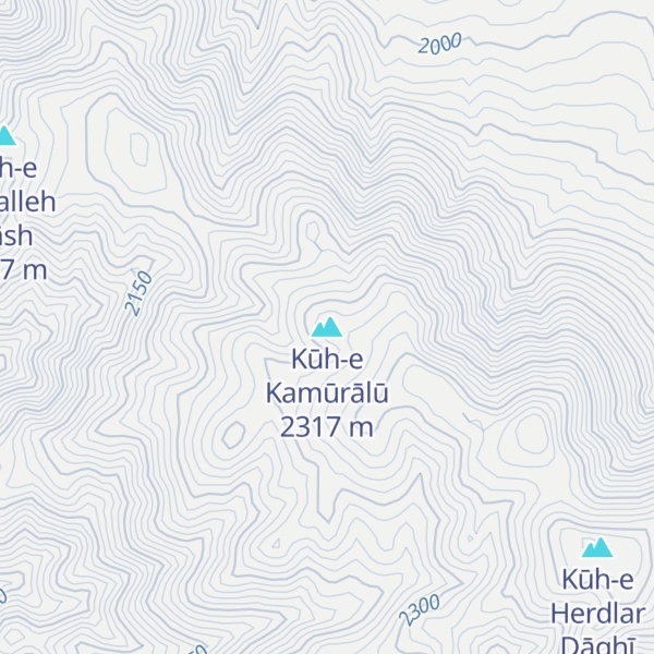 Map of Kūh-e Kamūrālū