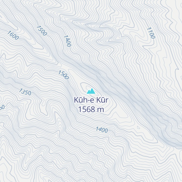 Map of Kūh-e Kūr