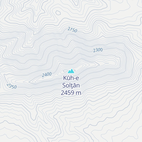 Map of Kūh-e Solţān
