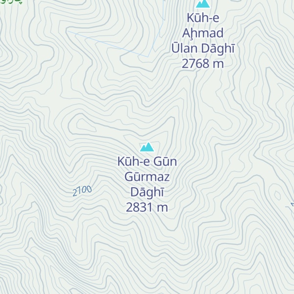 Map of Kūh-e Gūn Gūrmaz Dāghī