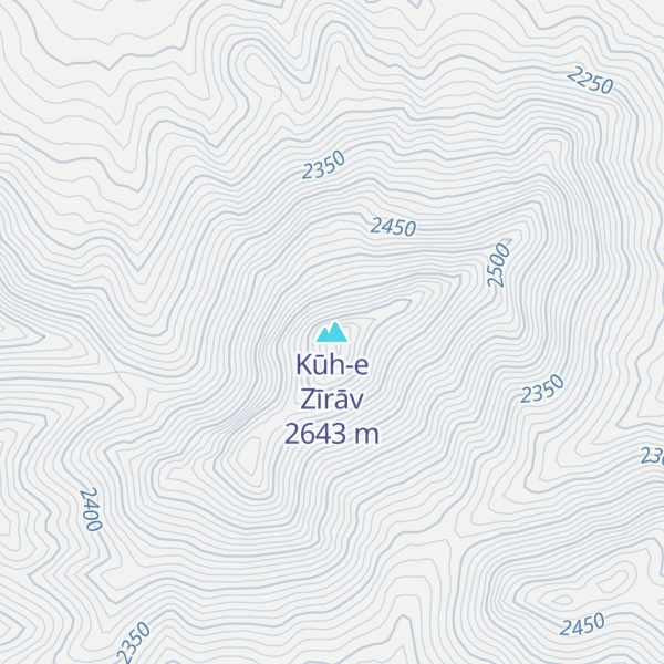 Map of Kūh-e Zīrāv