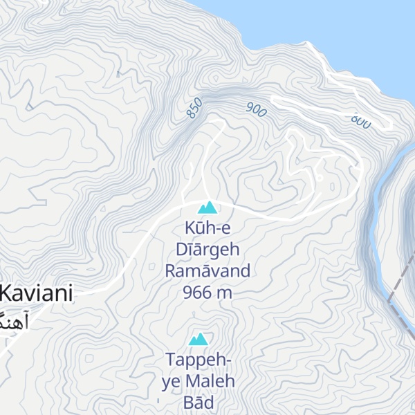 Map of Kūh-e Dīārgeh Ramāvand