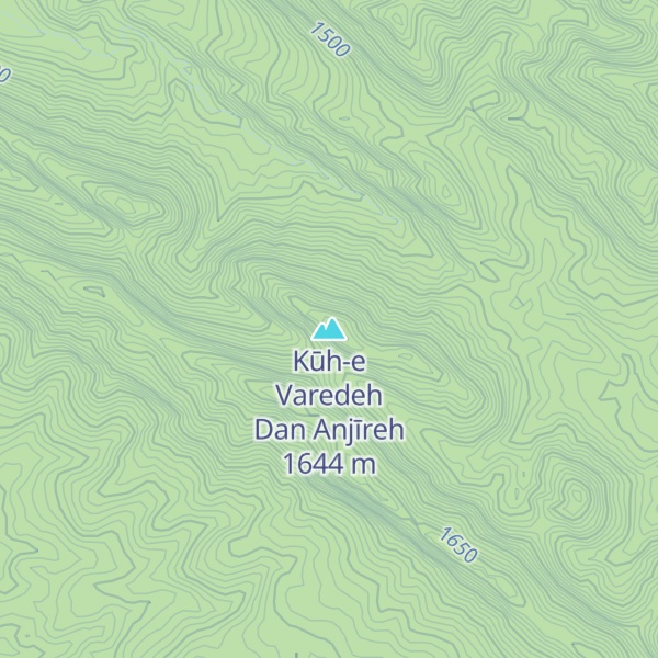 Map of Kūh-e Varedeh Dan Anjīreh