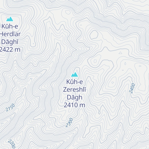 Map of Kūh-e Zereshlī Dāgh