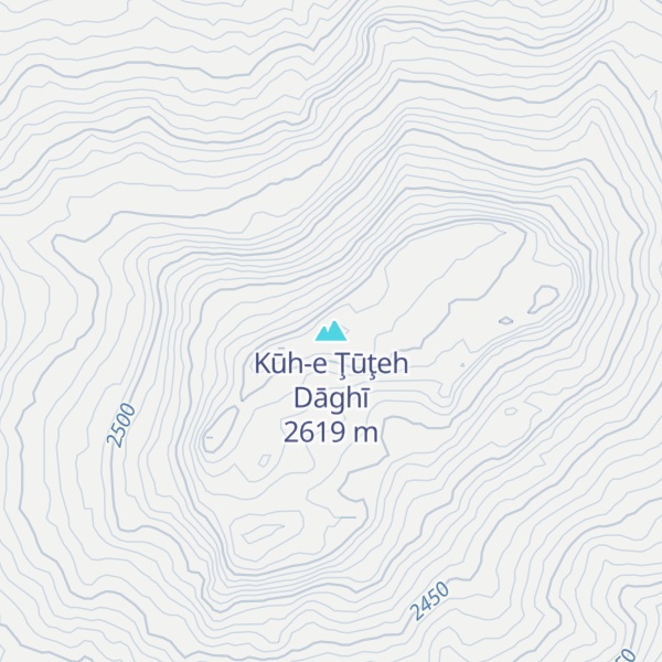 Map of Kūh-e Ţūţeh Dāghī