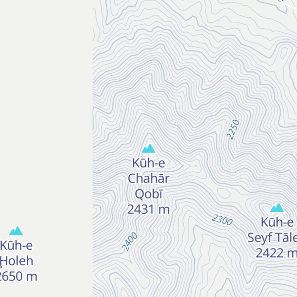 Map of Kūh-e Chahār Qobī