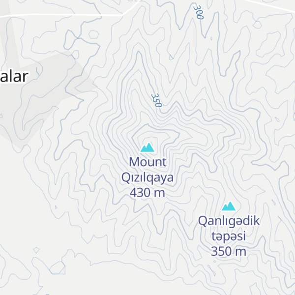 Map of Mount Qızılqaya