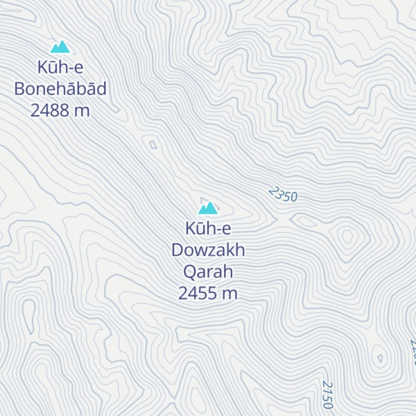 Map of Kūh-e Dowzakh Qarah