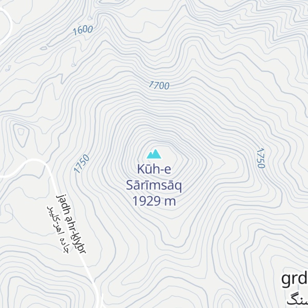 Map of Kūh-e Sārīmsāq