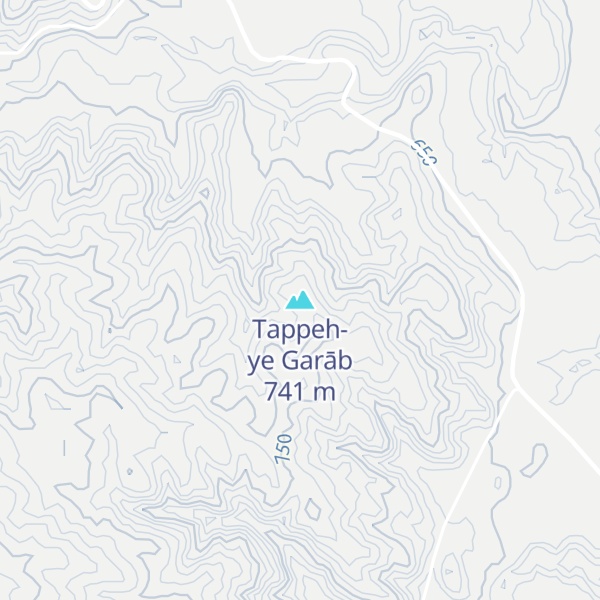Map of Tappeh-ye Garāb