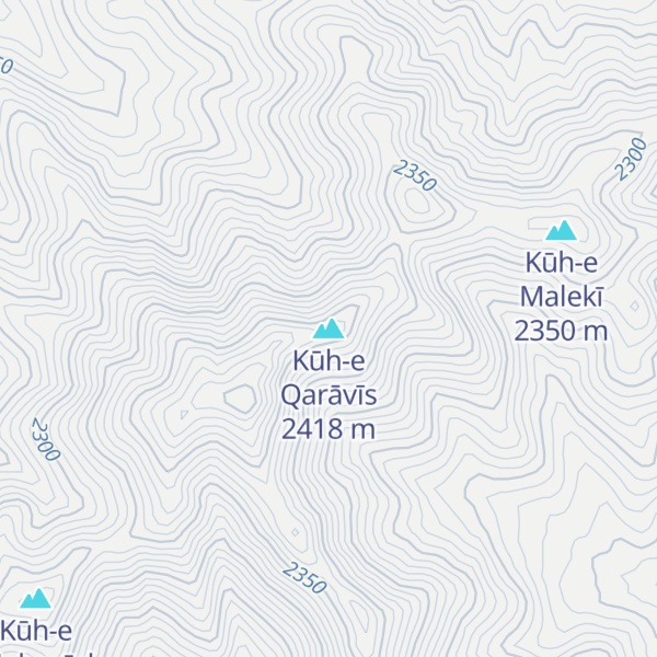 Map of Kūh-e Qarāvīs