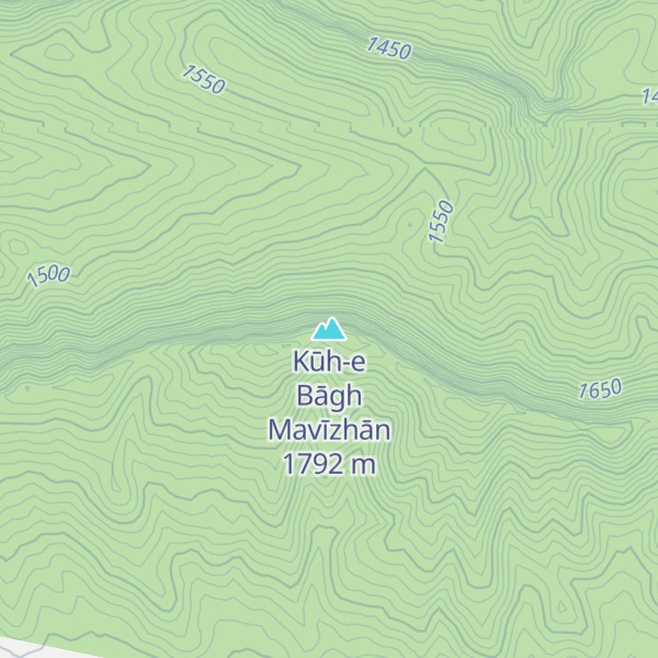 Map of Kūh-e Bāgh Mavīzhān