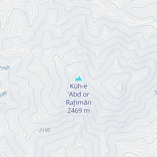 Map of Kūh-e ‘Abd or Raḩmān