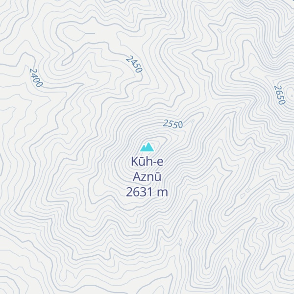 Map of Kūh-e Aznū