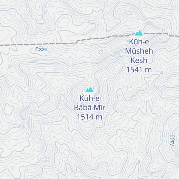 Map of Kūh-e Bābā Mīr