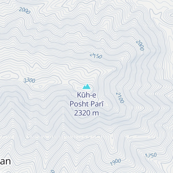 Map of Kūh-e Posht Parī