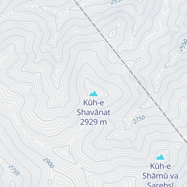 Map of Kūh-e Shavānat