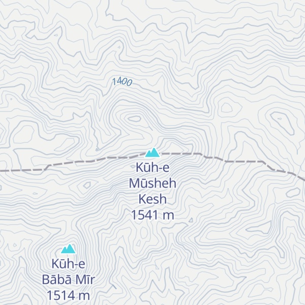 Map of Kūh-e Mūsheh Kesh